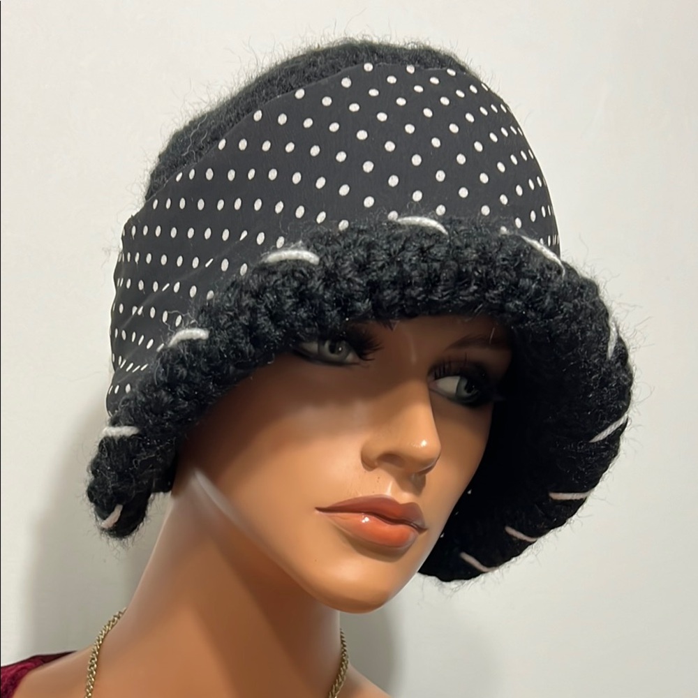 Polka Dot Black Women's Hat